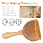JUNRA 4 PCS Wood Therapy Massage Tools, Lymphatic Drainage Massager Maderoterapia Kit Wood Therapy Tools for Body Shaping Sculpting