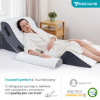 MOZAILAB Orthopedic Bed Wedge Pillow Set 4PCS – Memory Foam Wedge Pillow for After Surgery, Shoulder Surgery, Sleeping, Back, Leg, Arm Support – Post Surgery, Acid Reflux, GERD, Snoring Relief