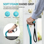 BeneCane Walking Cane for Men & Women Adjustable Cane with Offset Soft Cushioned Handle -Portable Lightweight Sturdy Mobility Walker Aid for Elderly, Seniors Collapsible Cane Blue