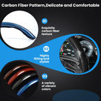 Hiseanllo Carbon Fiber Steering Wheel Cover 3PCS Set – Anti-Slip, Scratch-Resistant, Universal Fit for 14–16 Inch Wheels – Interior Car Accessories for Cars, SUVs, Trucks (Black)