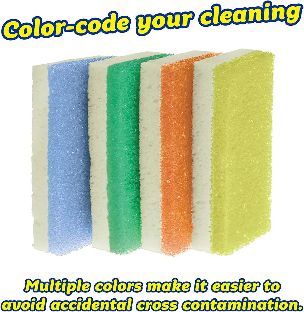 Scrub Daddy Sponge Daddy - Scratch-Free Multipurpose Dish Sponge - BPA Free & Made with Polymer Foam - Stain & Odor Resistant Kitchen Sponge (4 Count)