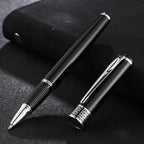 lyforx 𝐖𝐞𝐢𝐠𝐡𝐭𝐞𝐝 Pens for Hand Tremors 𝐇𝐞𝐚𝐯𝐲 Pen for Low Dexterity Weak Grip Strength Parkinson's Autism Carpal Tunnel Arthritis Elderly Stunning Black Chrome Metal Pen (2pcs)