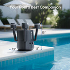 (2026 Upgrade) BUBLUE F10 Pool Surface Skimmer Robot, Pool Cleaner with App Control,Powerful Suction,5L Filter, Dual Cleaning Modes, AI Navigation,Ideal for In-Ground & Above-Ground Pools,Space Gray
