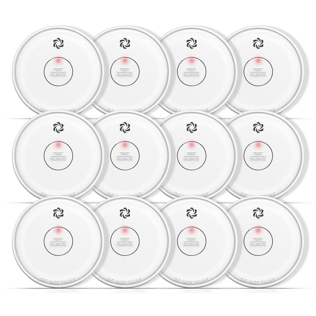 Fire Alarms Smoke Detectors, Smoke Alarm Battery Operated, Fire Alarm with Test Button & Low Battery Signal, Photoelectric Technology Fire Detectors for Bedroom and Home