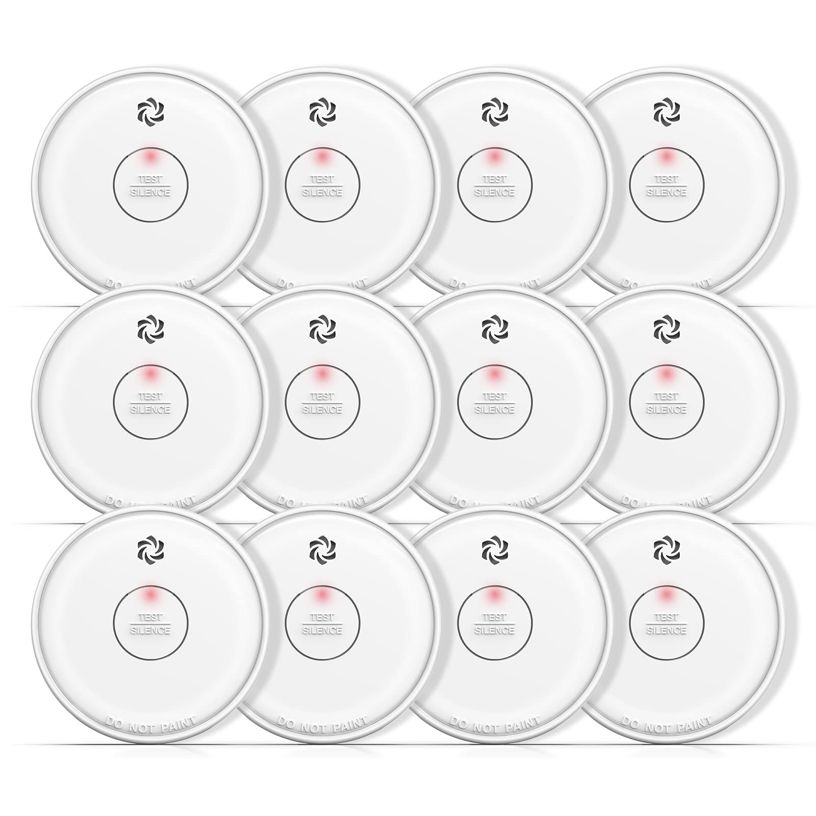 Fire Alarms Smoke Detectors, Smoke Alarm Battery Operated, Fire Alarm with Test Button & Low Battery Signal, Photoelectric Technology Fire Detectors for Bedroom and Home