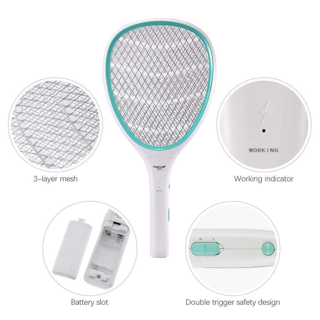 Faicuk 2 Pack Bug Zapper Racket Electric Fly Swatter