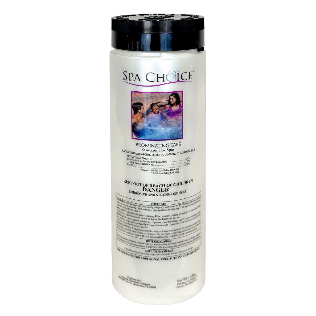SpaChoice 1.5-Pounds 2-Pack Premium Brominating Tabs Sanitizer for Spas, Bromine Tablets for Spa Hot Tub, Made in USA