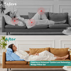 Bedluxe 3Pcs Orthopedic Bed Wedge Pillow Set, Foam Wedge Pillow Post Surgery for Back, Leg and Knee Support, Adjustable 9&12 Inch Folding Triangle Pillow for Sleeping, Acid Reflux, Snoring, Light Blue