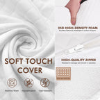 TOACSUCP Wedge Pillow Headboard, Pillow Wedge for Headboard Gap with 2 Side Large Pocket, Bed Gap Filler (0-8"), Headboard Wedge Pillow King Size(White, 76"x10"x6")