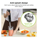 Bonsenkitchen Hand Blender, Immersion Blender with 2 Mixing Speed, Electric Handheld Mixer Portable Stick Mixer with Stainless Steel Blades for Soup, Smoothie, Puree, Baby Food