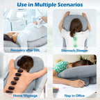 HOMCA Face Down Pillow After Eye Surgery - Home Massage Pillow Face Down for Bed Stomach Sleeping Pillow, BBL Pillow After Surgery with CertiPUR-US Certified Shredded Memory Foam