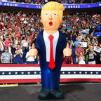 8ft Inflatable Trump Outdoor Decorations Blow Up Inflate Donald with Thumb Up Lighted Celebration with Blue Suit & Red Tie President Election Decor for Halloween Xmas Themed Party Yard Garden