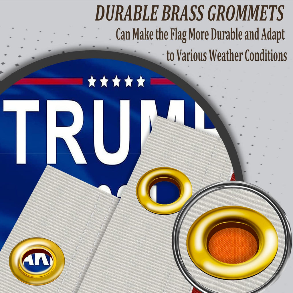 4x6 Trump Flag 2024 Outdoor Double Sided Made in USA Heavy Duty 3 Ply Thick Polyester Material Take America Back Flags with 2 Metal Grommets, 4 Rows of Stitching Donald Trump Banner 4 x 6 Ft