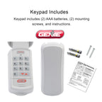 Genie Garage Door Opener Wireless Keyless Keypad - Safe & Secure Access - Compatible with All Genie Intellicode Garage Door Openers - Easy Entry into the Garage With a PIN - Model GK-R, White