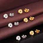 DELECOE 24pcs 925 Silver Earring Backs Replacements, 14K Gold Plated Hypoallergenic Earring Backs for Studs, Secure Locking Earring Backingsfor Stud Earrings, 6mm Gold