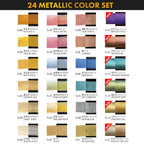Kuretake GANSAI TAMBI Watercolor Paint Set 24 Glittery Colors II - Metallic, Professional-quality art supplies for artists adult painting aketching, Non-Toxic, Made in Japan