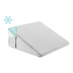 Bedluxe Wedge Pillow for Sleeping, 10 inch Elevated Support Bed Wedge Pillow, Breathable Triangle Pillow Wedge with Cooling Memory Foam Top - Removable Washable Cover, Light Grey