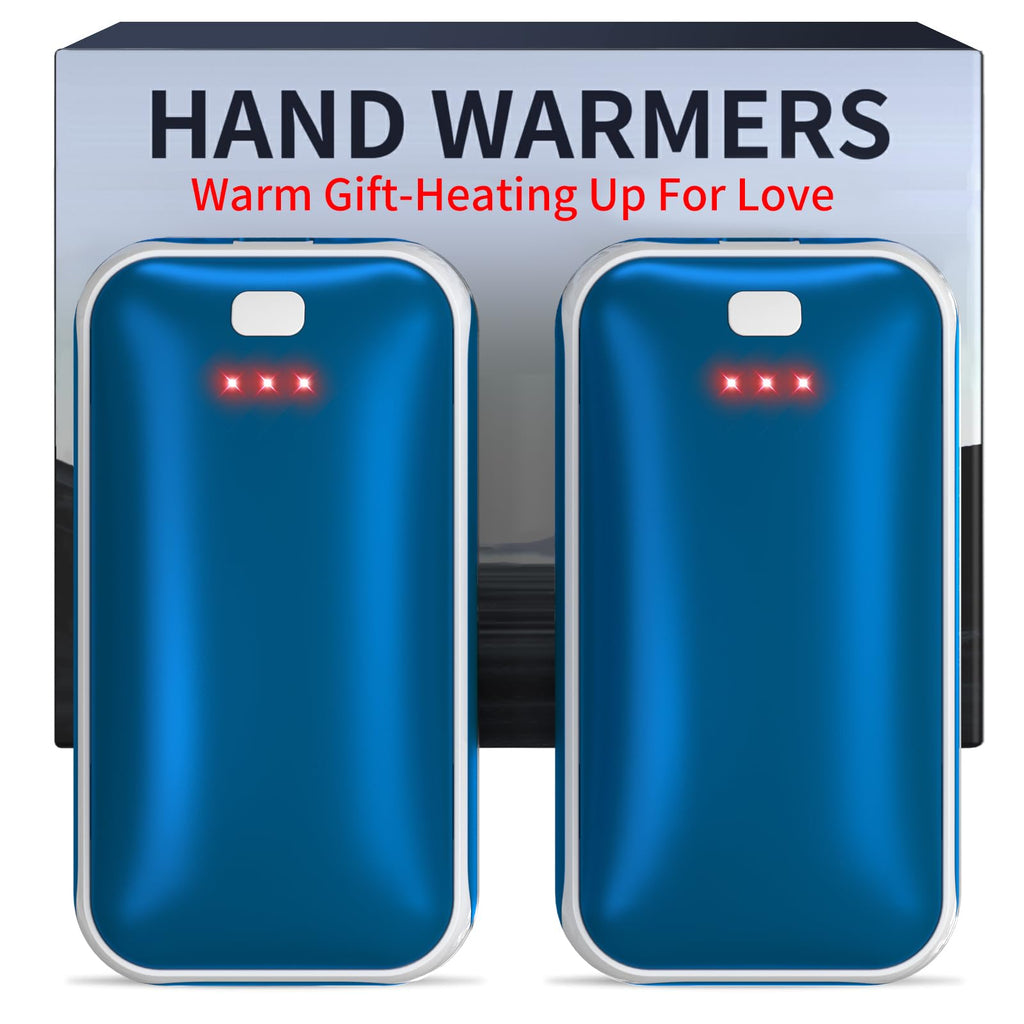Hand Warmers Rechargeable, 2 Pack 4000mAh Electric Handwarmer, Portable Pocket Heater Handwarmers, Gifts for Men, Women, Christmas, Outdoor, Indoor, Golf, Camping, Hunting Accessories