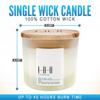All-Natural Scented Soy Relaxation Candle | Island Spa Candle | A Fresh Blend of Eucalyptus and Citrus | Large Eight Ounce Single Wick Spa Candles | Long Burn time | HHI Candles