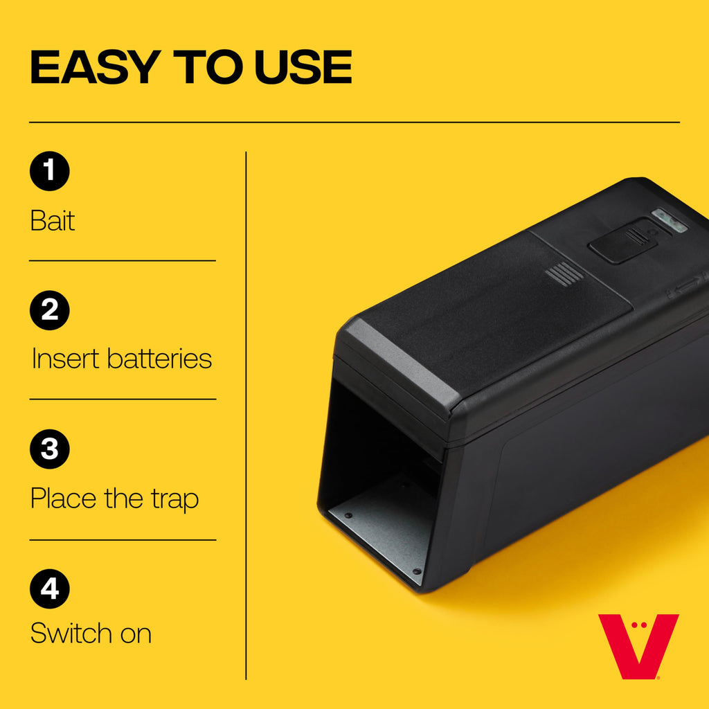 Victor M241SR-3 Indoor Electronic Humane Rat and Mouse Trap - No Touch, No See Electric Rat and Mouse Trap - 3 Traps Black
