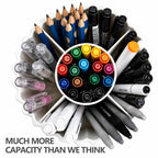 Rotating Pen Holder for Desk, 5 Slots Easthetic Pencil holder Desk Organizer Supplies and Accessories for Women Girls, Pencil Cup for Office Home Art Supply, White