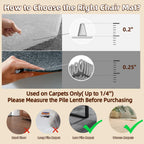 Office Chair Mat Carpet Protector: 36" x 48" Plastic Heavy Duty Computer Desk Mats with Lip for Low Flat and No Pile Carpeted Floor - Clear Rug Pad for Rolling Chairs Office Work Home Gaming Rectangle