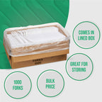 1,000 Plastic Disposable Forks Bulk White Medium Weight Disposable Silverware Plastic Cutlery Fork