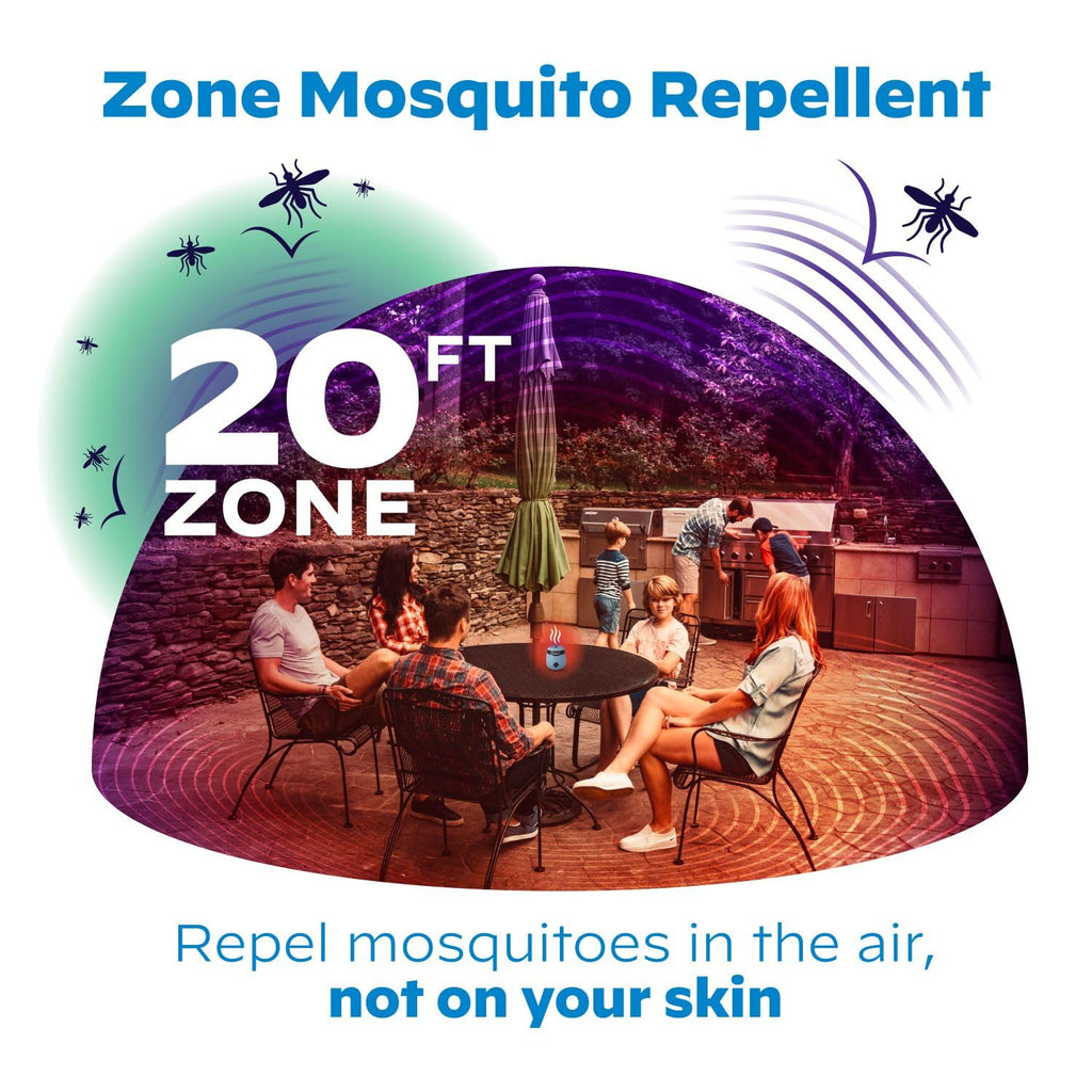 Thermacell E55 E-Series Rechargeable Mosquito Repeller with 20' Mosquito Protection Zone; Blue; Includes 12-Hr Repellent Refill; Bug Spray Alternative; Scent Free; No Candle or Flame