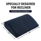 HOMBYS Lumbar Support Pillow for Recliner Chair, Memory Foam Back Support Cushion for Elderly,Extra Large Lumbar Support Pillow with Extension Straps