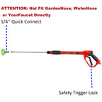 Tool Daily Deluxe Pressure Washer Gun, with Replacement Wand Extension, 5 Nozzle Tips, M22 Fitting, 40 Inch, 5000 PSI