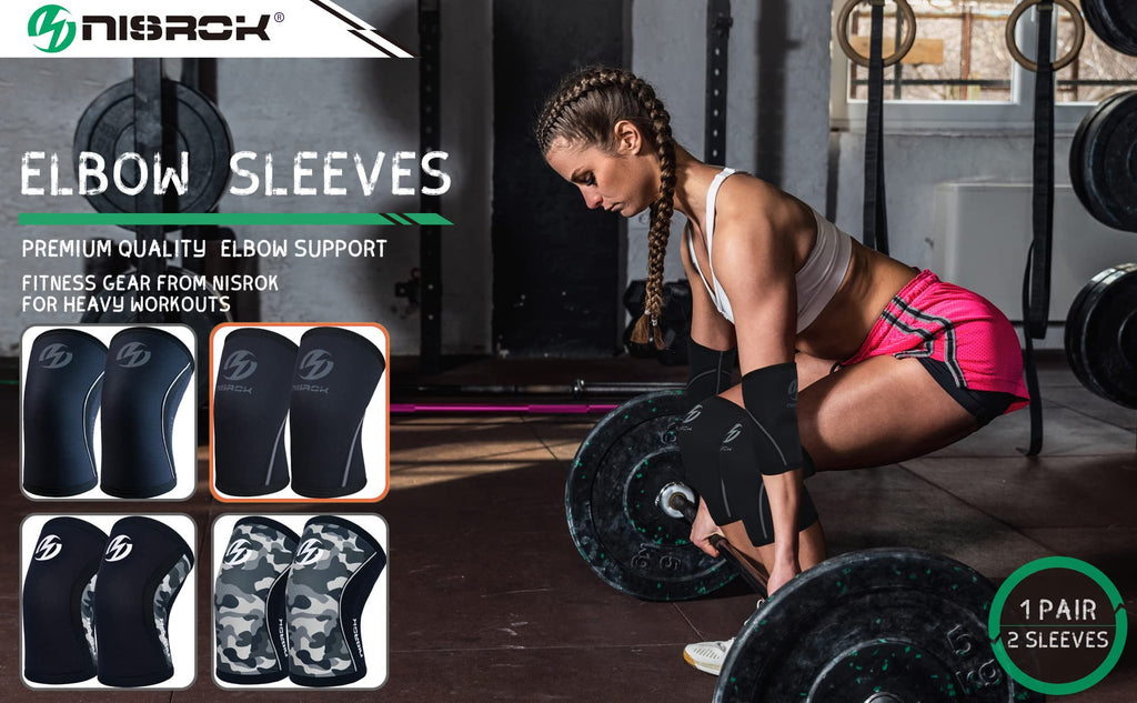Knee Sleeves (1 Pair), 7mm Neoprene Compression Knee Braces, Great Support for Cross Training, Weightlifting, Powerlifting, Squats, Basketball and More (Black, Medium)
