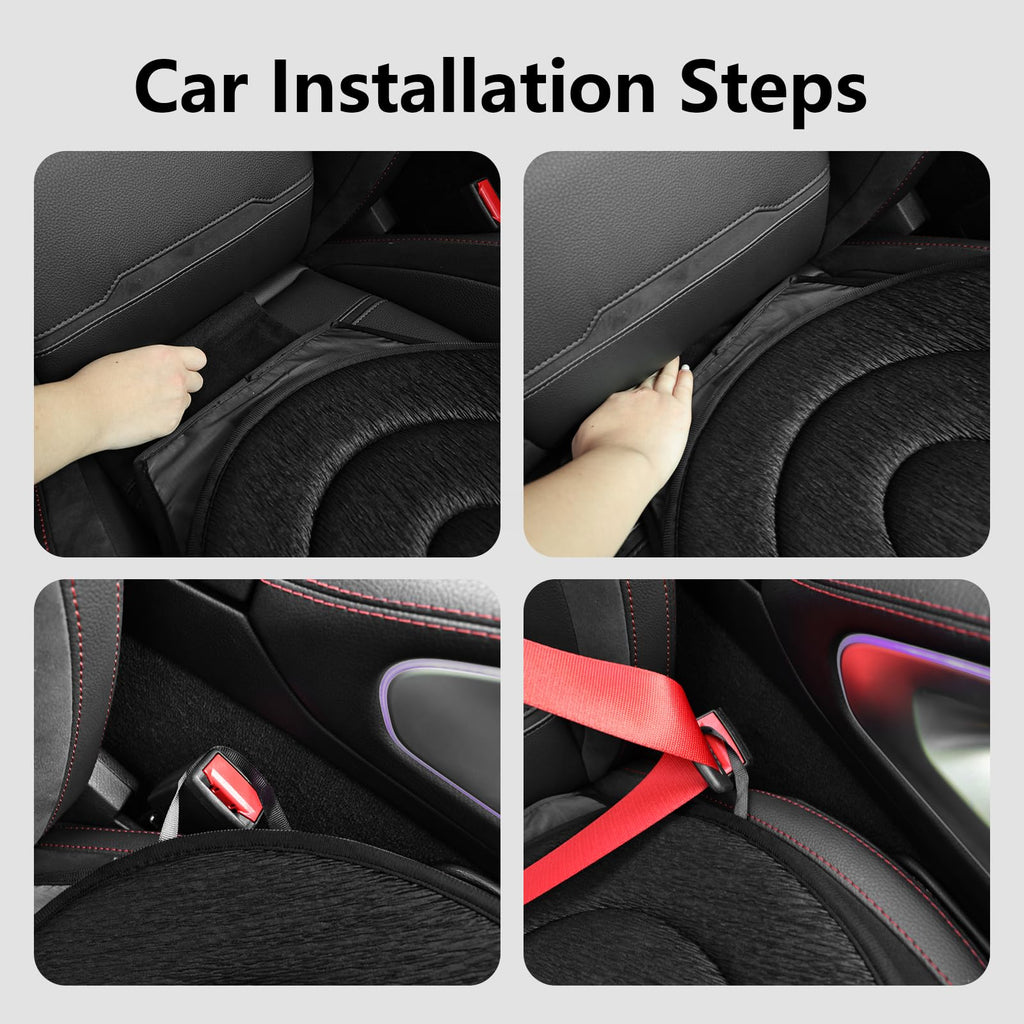 Autotechnx Soft 360 Rotating Seat Cushion for Car Non Slip Swivel Seat Cushion for Car for Elderly Support Black Office Chair Comfortable Ergonomic Design Odorless Rotating Car Seat 360 for Pregnant