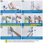 LEVERLOC Shower Grab Bars for Bathtubs and Showers, Easy to Install Suction Shower Handle for Bathroom Removable Safety Grip for Seniors Elderly, Heavy Duty Handrails Waterproof No Drilling, Bule