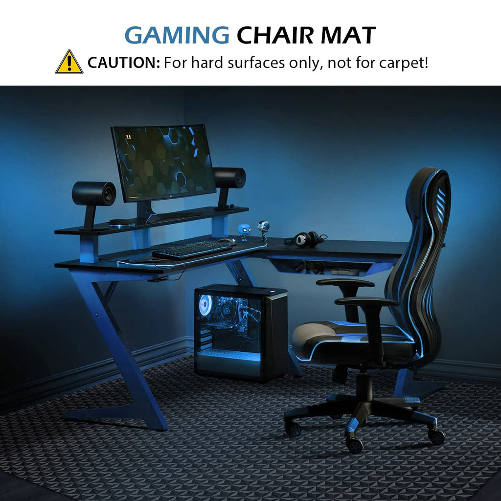 Office Chair Mat for Hard Floor, SALLOUS 63" x 51" Large Office Chair Mat, Gaming Chair Mat for Hardwood Floor, Multi-Purpose Floor Protector Desk Chair Mat for Home Office (Black)