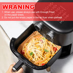 300 Pcs Air Fryer Paper Liners, 8" Square Air Fryer Liners Disposable, Heavy-duty Parchment Paper for 5-8 qt Airfryer Basket, Non-Stick & Grease Proof Baking Liner for Oven Pan