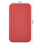 Yanzifly Bathtub Mat Non Slip Bath Mat for Tub Silicone Soft & Safe, Bath Tub Mat Non Slip Shower Mats, Suction Cups Bath Tub Anti Slip Matt for Kids Elderly Non Toxic, Machine Washable-Red