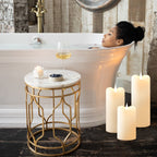 TECHLONG Flickering Flameless Candles with 3D Moving Flame, Last 1000+ Hours Battery Operated Candles with Timer, Ivory Real Wax Pillar Electric LED Candle for Wedding Christmas Party/3" x 7"