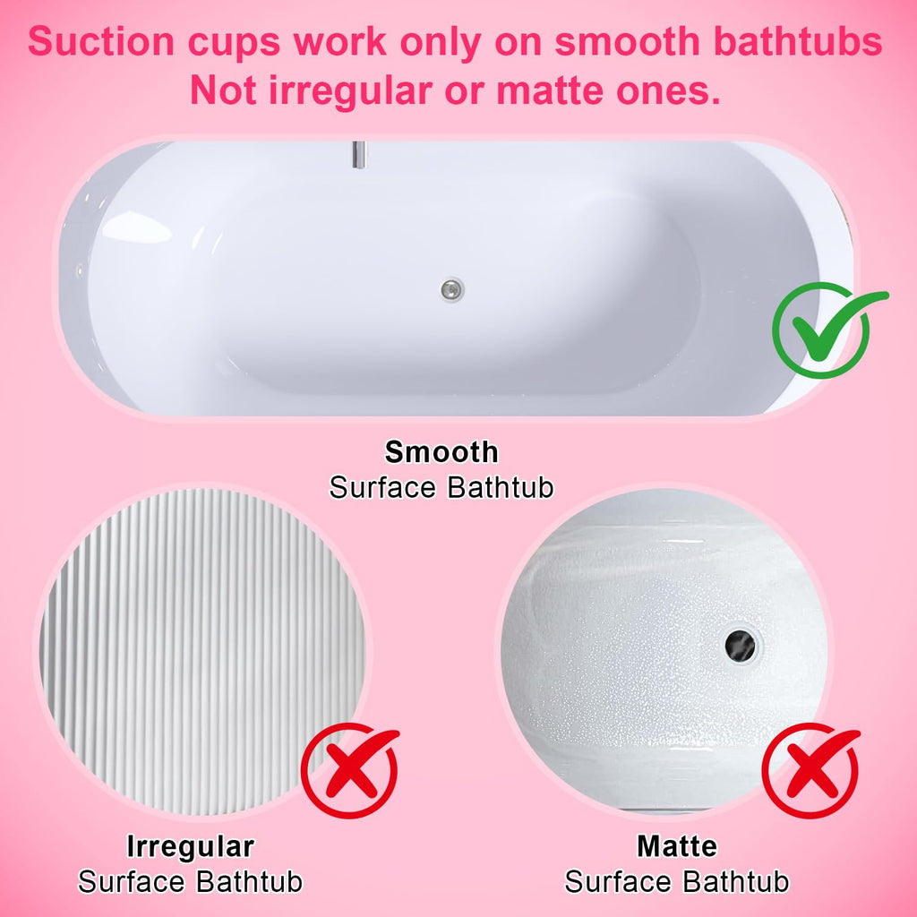 Flgocexs Bubble Bath Mat,Full Body Waterproof Spa Mat for Bathtub, 6-Speed Bubbles, Remote Control & Non-Slip Suction Cups for Home Relaxation