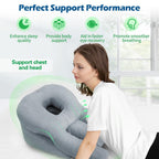 HOMCA Face Down Pillow After Eye Surgery - Home Massage Pillow Face Down for Bed Stomach Sleeping Pillow, BBL Pillow After Surgery with CertiPUR-US Certified Shredded Memory Foam