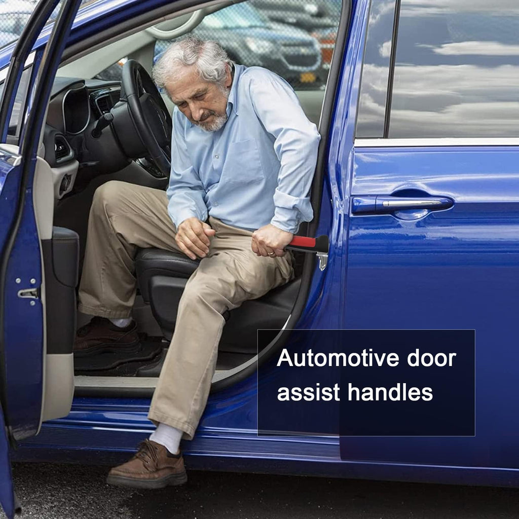 byojia 5 in 1 Vehicle Support Handles Elderly Portable Automotive Door Assist Handles Multifunction Car Handle for Elderly and Handicapped (Red-1PCS)
