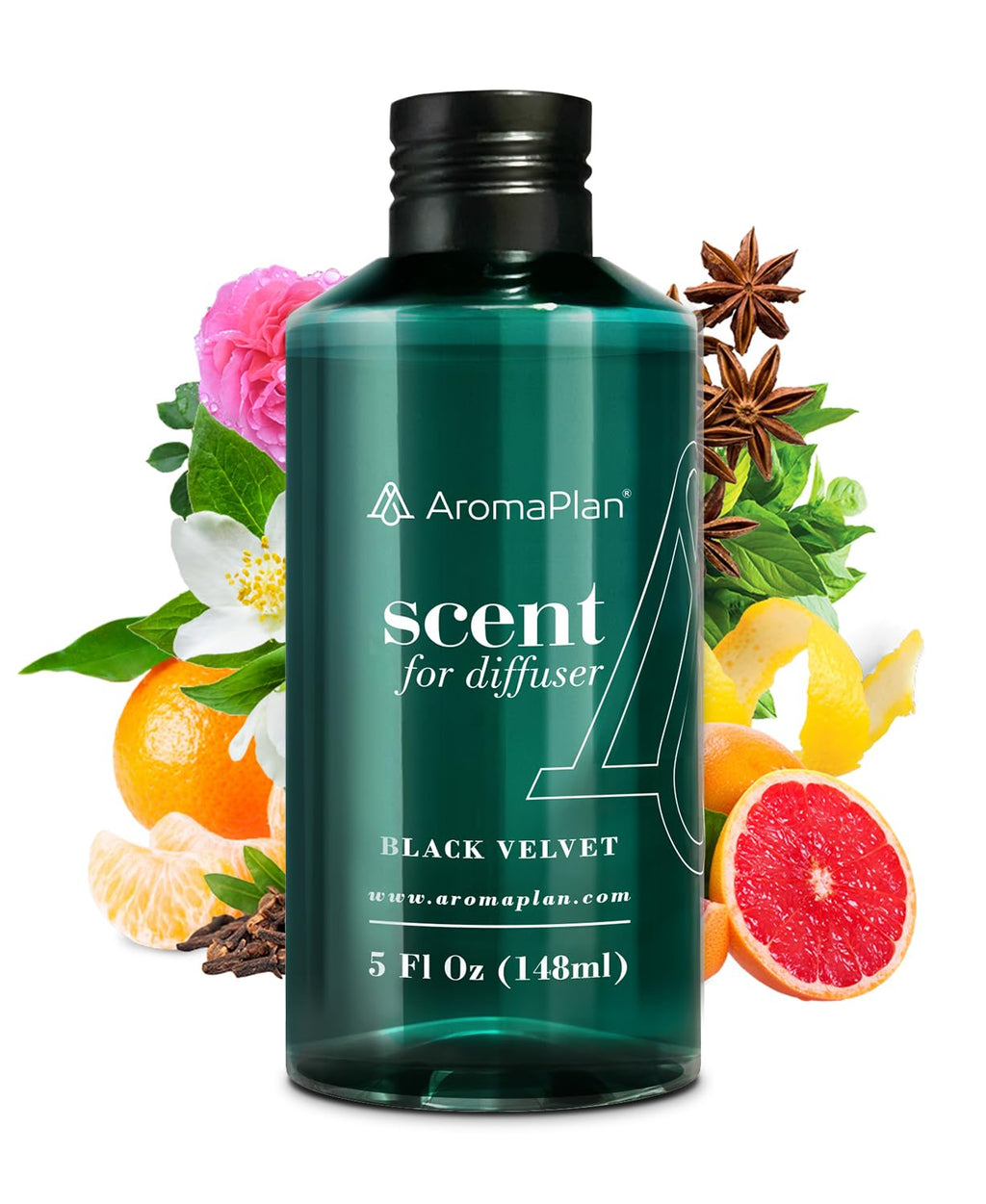 Aromaplan Hotel Scents Black Velvet 5 Fl Oz, Home Luxury Aroma & Hotel Collection Diffuser Oil- Hotel Diffuser Oil for Aromatherapy- USA Made, Bigger Bottle, Bolder Aroma & Longer Lasting