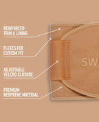Sweet Sweat Toned Waist Trimmer for Women and Men | Premium Waist Trainer Belt to 'Tone' your Stomach Area (Sand, Small)