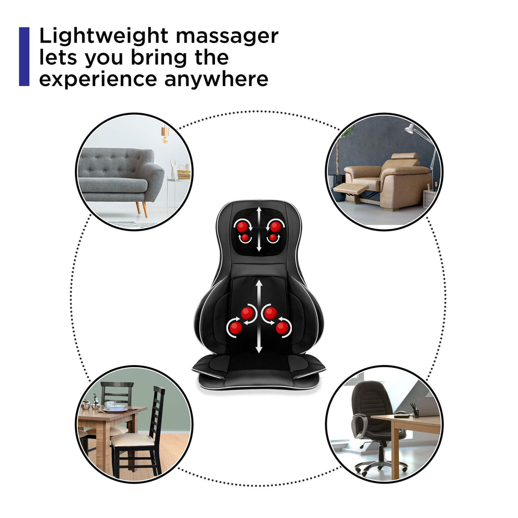 Best Choice Products Air Compression Shiatsu Neck Back Massager Seat Chair Pad Massage Cushion, 2D/3D Kneading with Heat, Rolling & Spot Massage - For Full Body Pain Relief