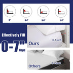 HOMBYS Wedge Pillow Headboard for Bed Gap,Foldable Bed Wedge Gap Filler Queen Size,Matterss Gap Filler,Multi Functional Bed Crack Pillow, Fill The Gap (0-7") Between Your Headboard and Mattress,White
