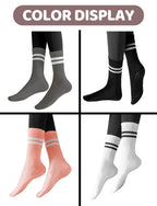 Pilates Grip Socks for Women Men Size 9-11 Yoga Socks Accessories Non Slip Grippy Socks Soccer Womens Hospital Barre Black Barefoot Socks Grippers Postpartum Essentials Non Skid Socks Elderly Gift