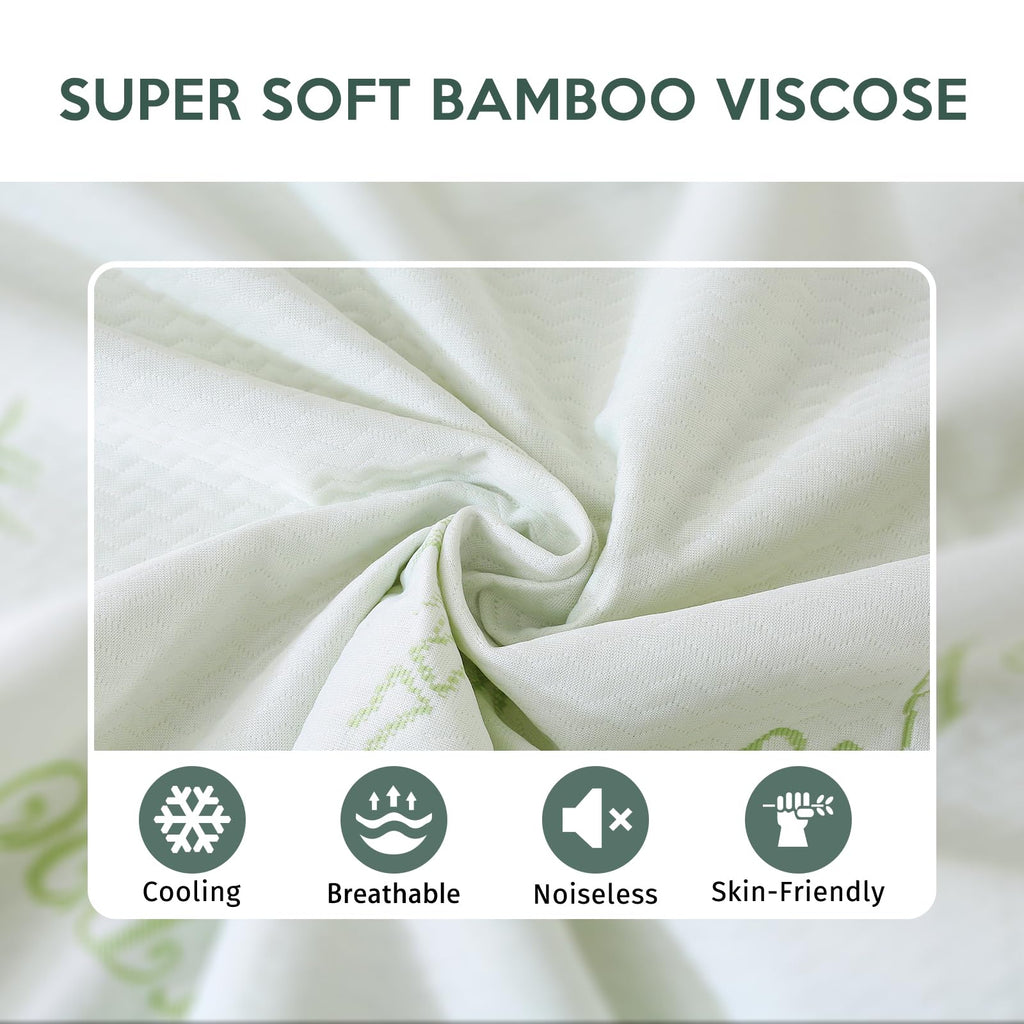 Premium 100% Waterproof Queen Size Mattress Protector, Breathable Mattress Cover Queen Size Bed, Cooling 3D Air Fabric Mattress Pad Cover, Deep Pocket 8"-21"