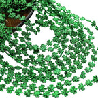 GIFTEXPRESS Green Shamrock Bead Necklaces - 72 Piece Party Favor Clover Beads for Men, Women & Kids - 33" Plastic Decoration Beaded Necklace - Bulk Pendant Accessories for St. Patricks Day, Mardi Gras & Christmas