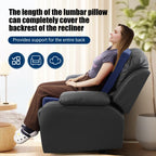 HOMBYS Memory Foam Recliner Cushion for Elderly, 4" Thickness Seat Cushion with Lumbar Support Pillow, Non-Slip & Supportive Chair Seat Cushion with Backrest, (Sapphire Blue, 21.5" Backrest)