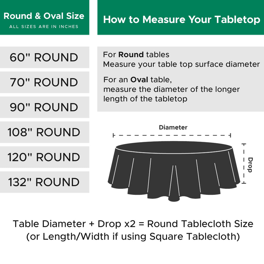 Biscaynebay Textured Fabric Round Christmas Tablecloths 60", Hunter Green Water Resistant Tablecloths for Dining, Kitchen, Wedding, Parties etc Machine Washable