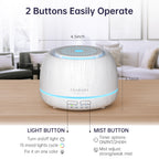 ASAKUKI Premium Essential Oil Diffuser with 10 Oil Set &Remote Control, 5 in 1 Ultrasonic Aromatherapy Fragrant Oil Humidifier Vaporizer, Timer and Auto-Off Safety Switch-White